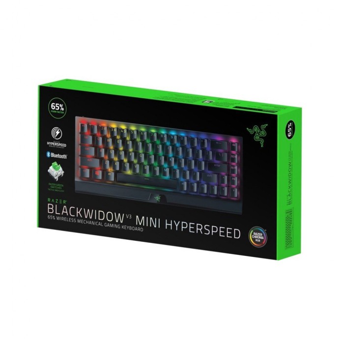 Клавіатура Razer BlackWidow V3 Mini Hyperspeed Green Switch RU (RZ03-03891600-R3R1)  Фото №2