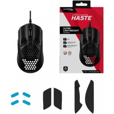 Миша HyperX Pulsefire Haste USB Black (HMSH1-A-BK/G, 4P5P9AA)  Фото №5