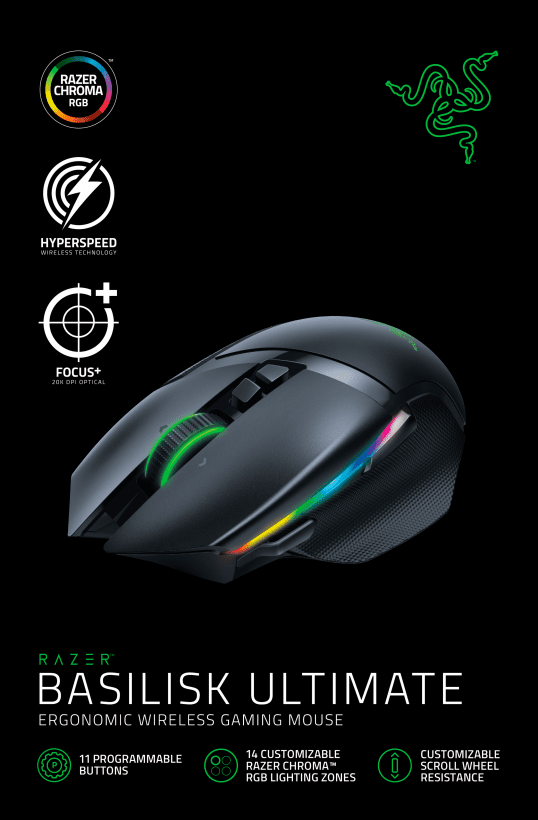 Миша RAZER Basilisk Ultimate Wireless Lite (RZ01-03170200-R3G1)  Фото №4