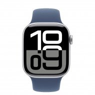 Смарт-годинник Apple Watch Series 10 GPS 42mm Silver Alu. Case w. Denim Sport Band - M/L (MWWC3)