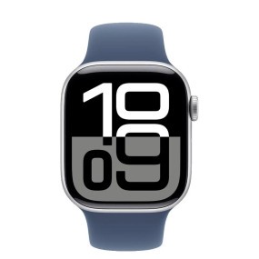 Смарт-годинник Apple Watch Series 10 GPS 42mm Silver Alu. Case w. Denim Sport Band - M/L (MWWC3)
