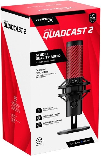 Микрофон для ПК/ для стриминга, подкастов HyperX QuadCast 2 Black (872V1AA)  Фото №10