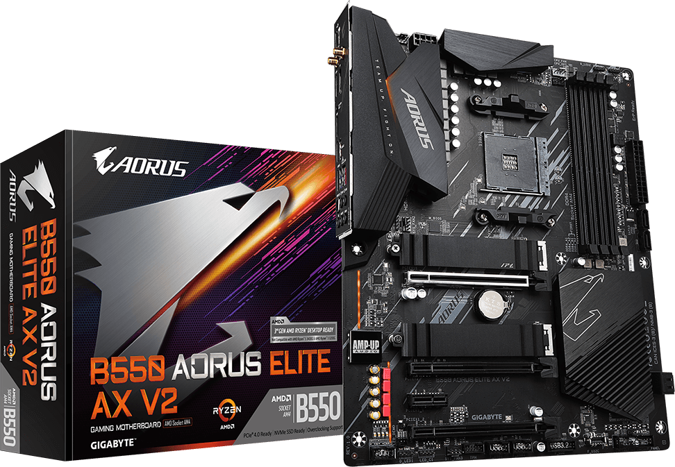 Материнська плата Gigabyte B550 AORUS ELITE AX V2  Фото №1