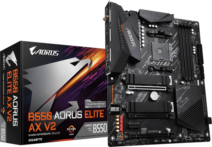Материнская плата Gigabyte B550 AORUS ELITE AX V2  Фото №1