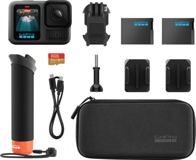 Экшн-камера GoPro HERO13 Black + Enduro + Head Strap + Handler Floating (CHDRB-131-RW)  Фото №20