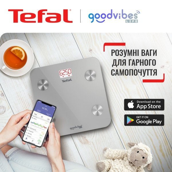 Весы напольные электронные Tefal Goodvibes Life BM9600S1  Фото №18