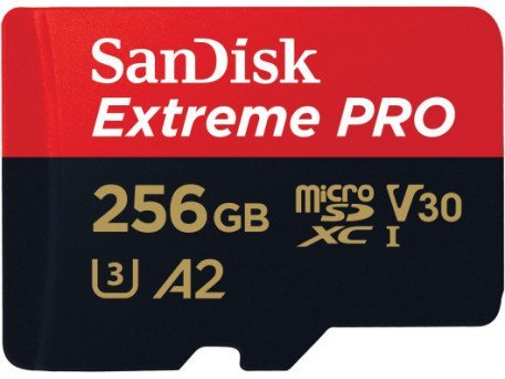 Карта пам&#039;яті SanDisk 256 GB microSDXC UHS-I U3 Extreme Pro + SD Adapter SDSQXCD-256G-GN6MA  Фото №0