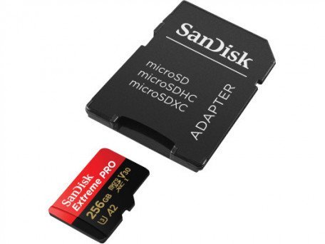 Карта пам&#039;яті SanDisk 256 GB microSDXC UHS-I U3 Extreme Pro + SD Adapter SDSQXCD-256G-GN6MA  Фото №2