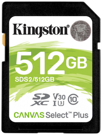 Карта пам&#039;яті Kingston 512 GB SDXC Class 10 UHS-I U3 Canvas Select Plus SDS2/512GB