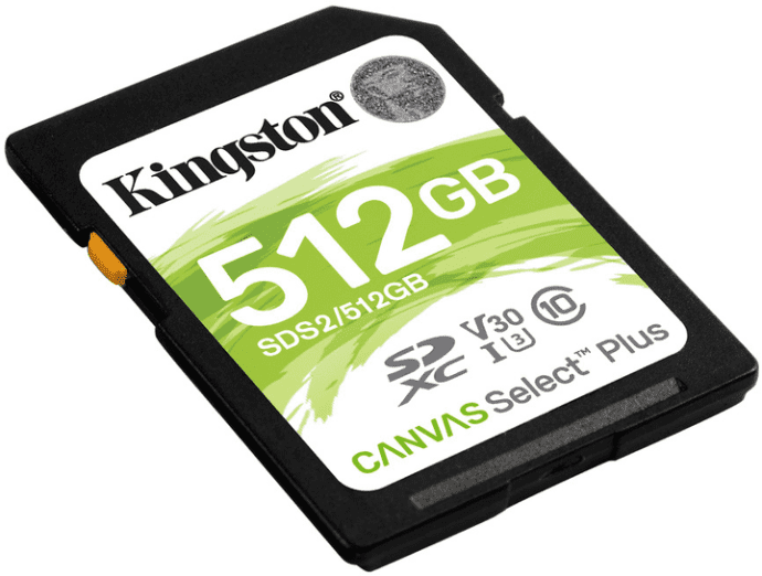 Карта пам&#039;яті Kingston 512 GB SDXC Class 10 UHS-I U3 Canvas Select Plus SDS2/512GB  Фото №0