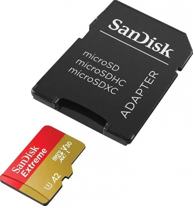 Карта пам&#039;яті SanDisk 128 GB microSDXC UHS-I U3 V30 A2 Extreme (SDSQXAA-128G-GN6MA)  Фото №0