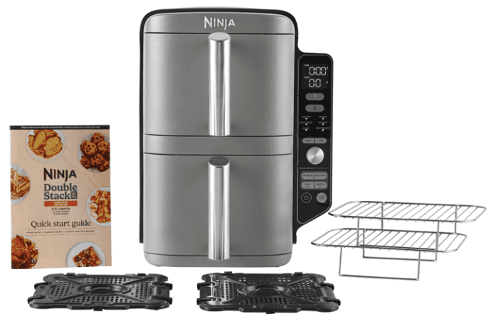 Мультипіч (аерофритюрниця) NINJA Double Stack XL 2-Level Air Fryer 9.5L (SL400EU)  Фото №9