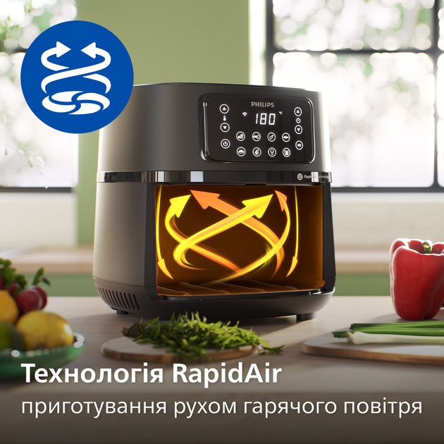 Мультипіч (аерофритюрниця) Philips XXL Connected HD9285/93  Фото №4