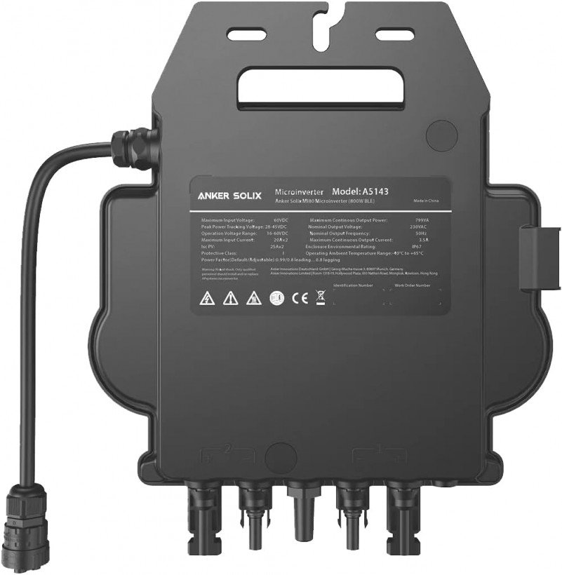 Солнечная панель Anker SOLIX RS40 (415W) + MI80 (BLE) Micro Inverter – 600W/800W