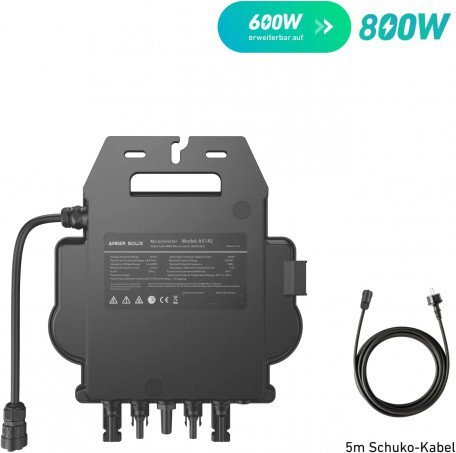 Солнечная панель Anker SOLIX RS40 (415W) + MI80 (BLE) Micro Inverter – 600W/800W  Фото №0