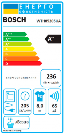 Сушильна машина Bosch WTH85205UA  Фото №5