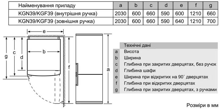 Холодильник з морозильною камерою Bosch KGN39VL316  Фото №6