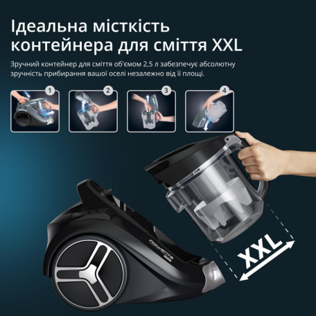 Пилосос безмішковий Rowenta Compact Power XXL Animal Kit RO4B50EA  Фото №4