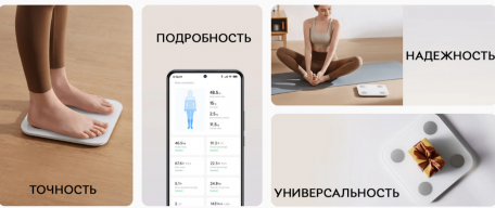 Весы напольные электронные Xiaomi Mi Body Composition Scale S400 White (BHR7793GL)  Фото №5