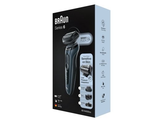 Електробритва чоловіча Braun Series 6 SensoFlex Wet&amp;Dry 60-N4500cs  Фото №4