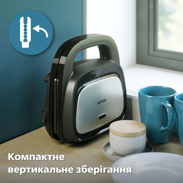 Мультимейкер (Бутербродниця-Вафельниця-Гриль) Philips HD2350/80  Фото №11