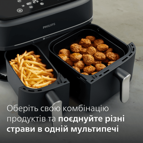 Мультипечь (аэрофритюрница) Philips Dual Airfryer 3000 Series NA351/00  Фото №4