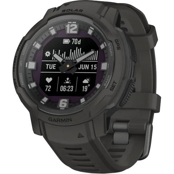 Смарт-годинник Garmin Instinct Crossover Solar Graphite (010-02730-11/01)  Фото №0