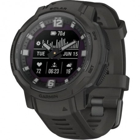 Смарт-годинник Garmin Instinct Crossover Solar Graphite (010-02730-11/01)  Фото №0
