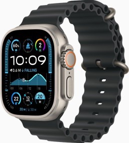 Смарт-годинник Apple Watch Ultra 2 GPS + Cellular 49mm Natural Titanium Case w. Black Ocean Band (MYT03+MXTL3)
