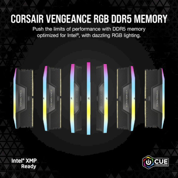 Пам&#039;ять для настільних комп&#039;ютерів Corsair 48 GB (2x24GB) DDR5 6400 MHz Vengeance RGB (CMH48GX5M2B6400C36)  Фото №7