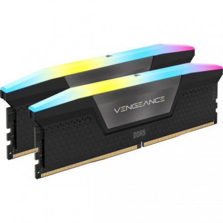 Пам&#039;ять для настільних комп&#039;ютерів Corsair 48 GB (2x24GB) DDR5 6400 MHz Vengeance RGB (CMH48GX5M2B6400C36)  Фото №1