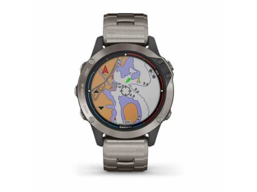 Смарт-годинник Garmin quatix 6 Titanium Grey with Titanium Band (010-02158-95/94)  Фото №0