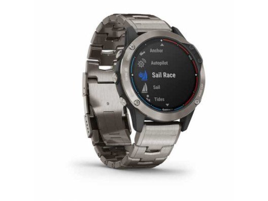 Смарт-годинник Garmin quatix 6 Titanium Grey with Titanium Band (010-02158-95/94)  Фото №3