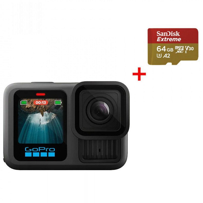 Екшн-камера GoPro HERO13 Black + 64Gb SD card (CHDSB-131-RT)  Фото №0