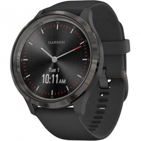 Смарт-часы Garmin Vivomove 3 Slate Stainless Steel Bezel w. Black and Silicone B. (010-02239-01)  Фото №0