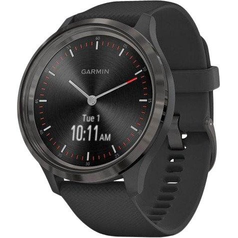 Смарт-годинник Garmin Vivomove 3 Slate Stainless Steel Bezel w. Black and Silicone B. (010-02239-01)  Фото №0