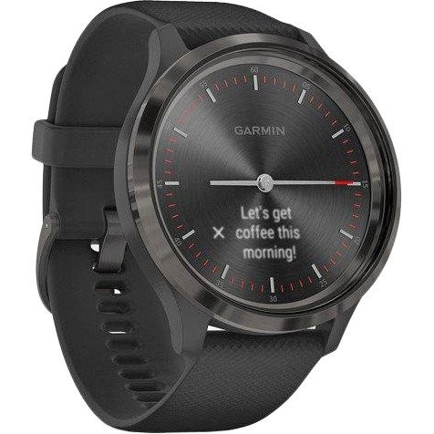 Смарт-годинник Garmin Vivomove 3 Slate Stainless Steel Bezel w. Black and Silicone B. (010-02239-01)  Фото №1