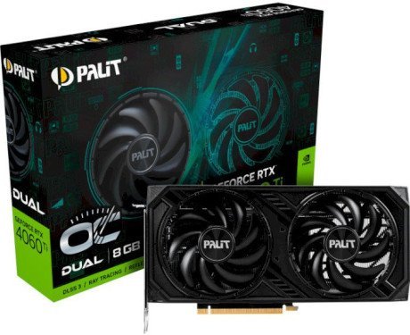 Видеокарта Palit GeForce RTX 4060 Ti Dual OC 8GB (NE6406TT19P1-1060D)