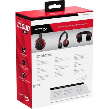 Навушники з мікрофоном HyperX Cloud Mini Wired Black (7G8F4AA)  Фото №7