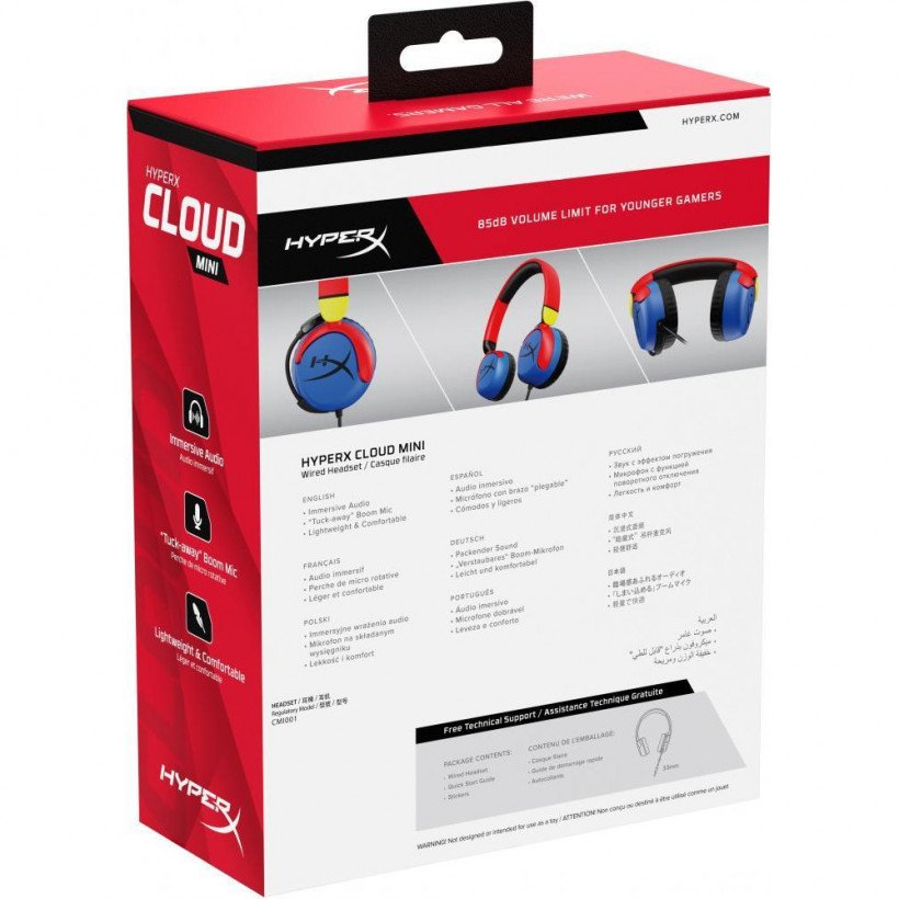 Навушники з мікрофоном HyperX Cloud Mini Wired Multi-Color (7G8F3AA)  Фото №7