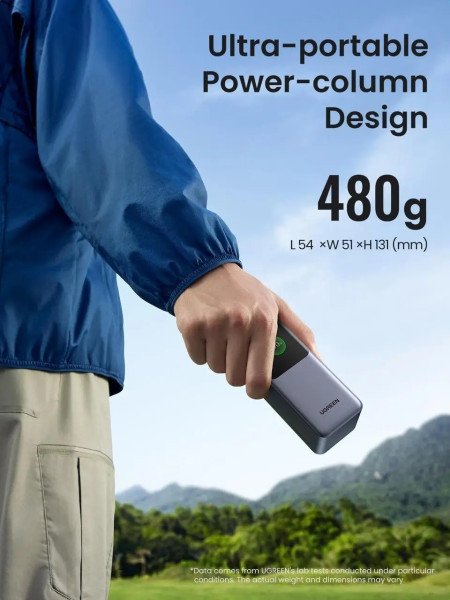 Зовнішній акумулятор (Power Bank) UGREEN PB721 Nexode 20000mAh 130W Gray (35524)  Фото №3