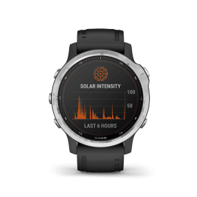Смарт-годинник Garmin Fenix 6S Solar Silver with black band (010-02409-00)