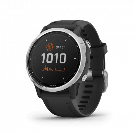 Смарт-часы Garmin Fenix ??6S Solar Silver with black band (010-02409-00)  Фото №0