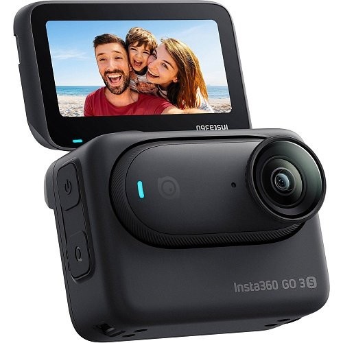 Экшн-камера Insta360 GO 3S 4K Standard Bundle 64GB Black (CINSAATA_GO3S14)  Фото №1