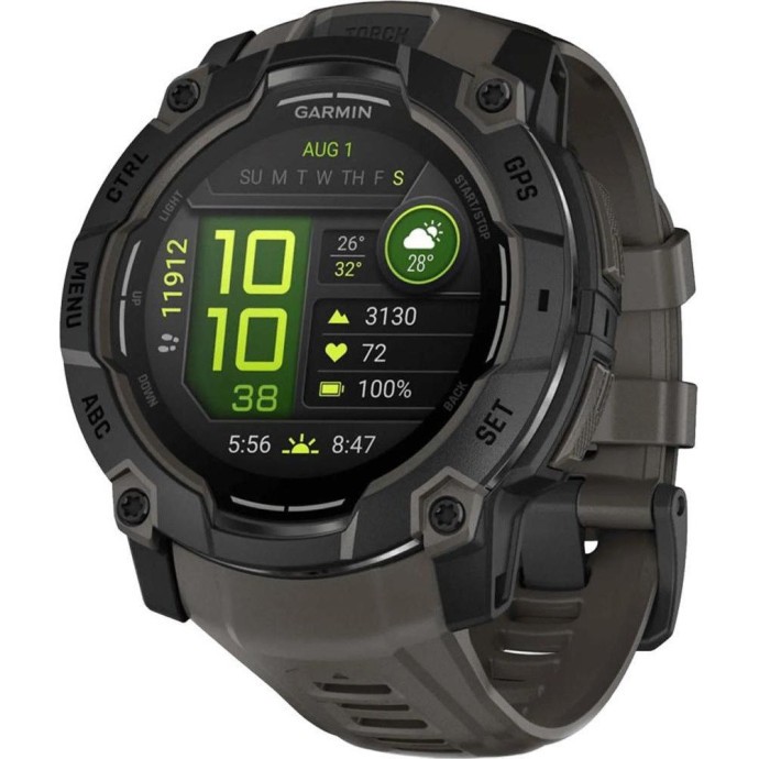 Смарт-годинник Garmin Instinct 3 50mm AMOLED Black with Charcoal Band (010-03020-00)  Фото №0