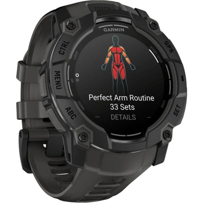 Смарт-годинник Garmin Instinct 3 50mm AMOLED Black with Charcoal Band (010-03020-00)  Фото №1