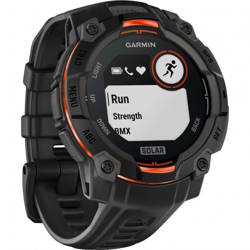 Смарт-часы Garmin Instinct 3 45mm Solar Black with Black Band (010-02934-00)  Фото №3