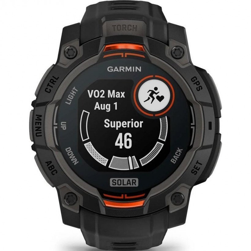 Смарт-часы Garmin Instinct 3 45mm Solar Black with Black Band (010-02934-00)  Фото №4