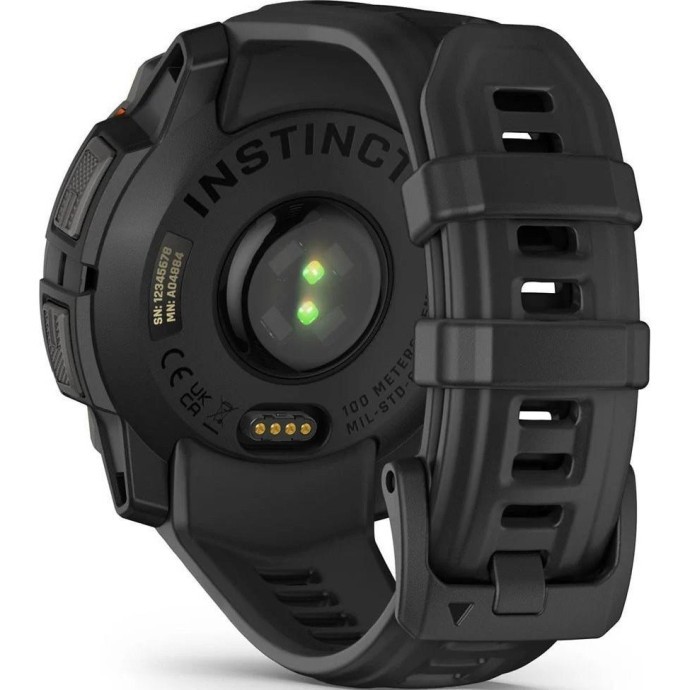 Смарт-годинник Garmin Instinct 3 45mm Solar Black with Black Band (010-02934-00)  Фото №0