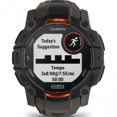 Смарт-часы Garmin Instinct 3 50mm Solar Black with Charcoal Band (010-02935-00)  Фото №5